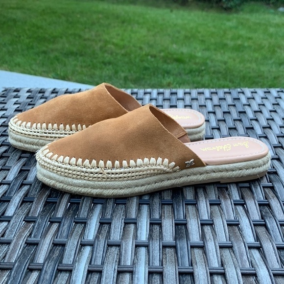 LIKE NEW Sam Edelman Austin Suede Espadrille Mules - Caramel - Picture 11 of 15